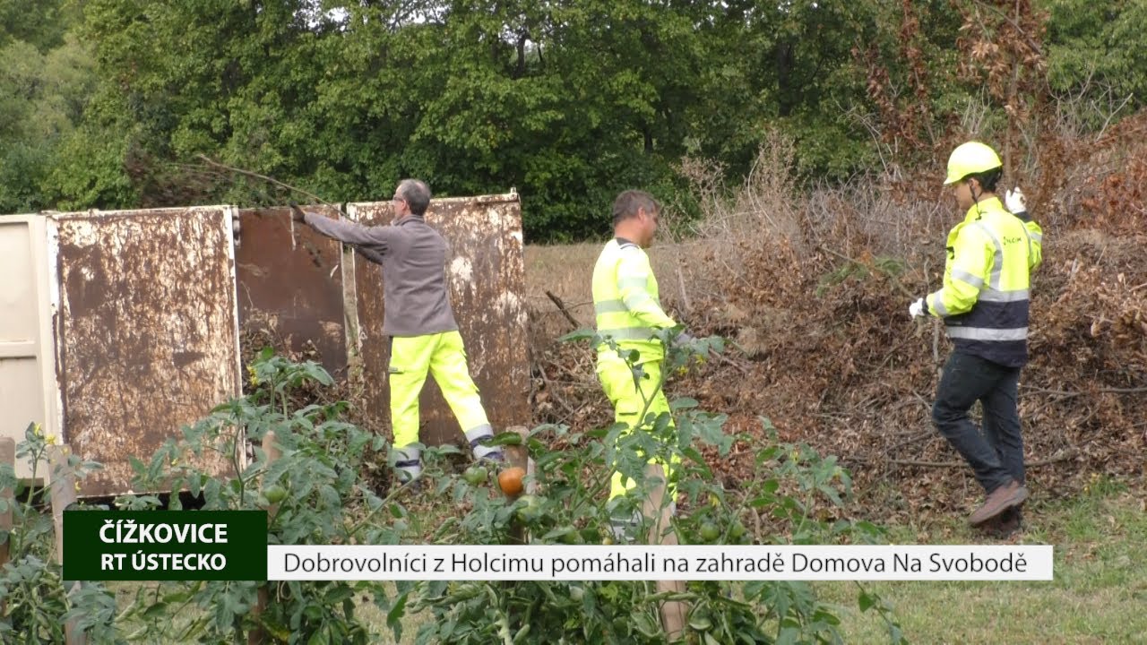 ČÍŽKOVICE: Dobrovolníci z Holcimu pomáhali na zahradě Domova Na Svobodě