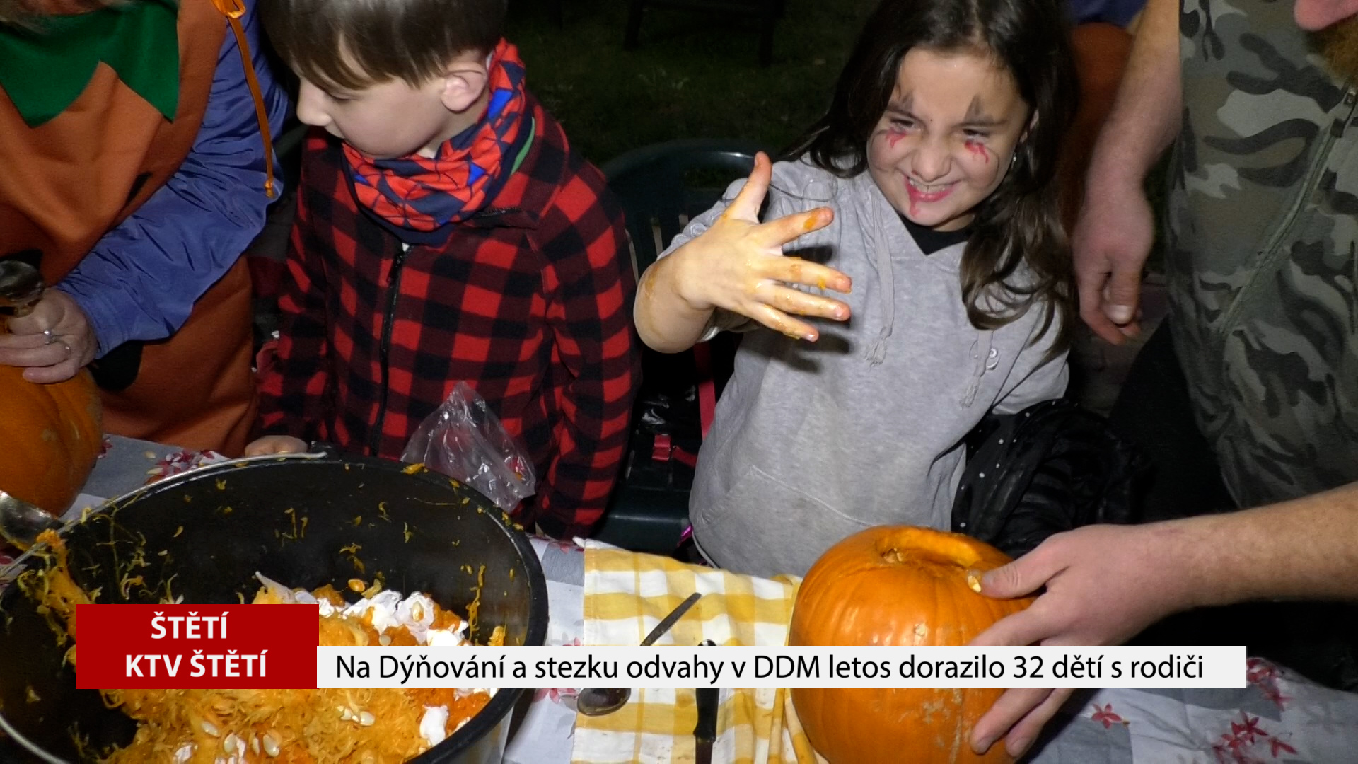 ŠTĚTÍ: Na Dýňování a stezku odvahy v DDM letos dorazilo 32 dětí s rodiči