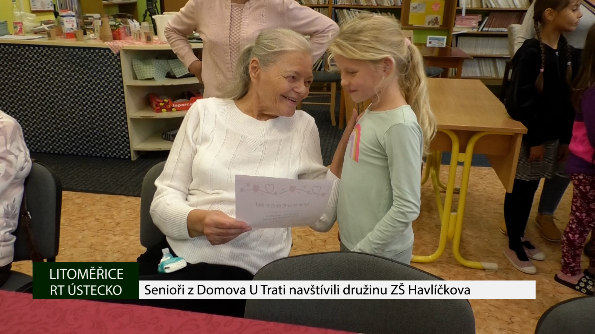 LITOMĚŘICE: Senioři z Domova U Trati navštívili družinu ZŠ Havlíčkova