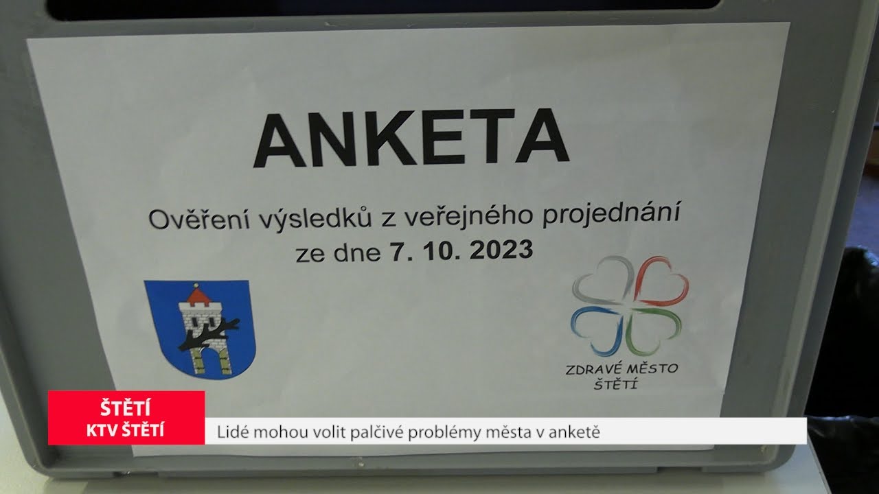 ŠTĚTÍ: Lidé mohou volit palčivé problémy města v anketě ŠTĚTÍ: Lidé mohou volit palčivé problémy města v anketě
