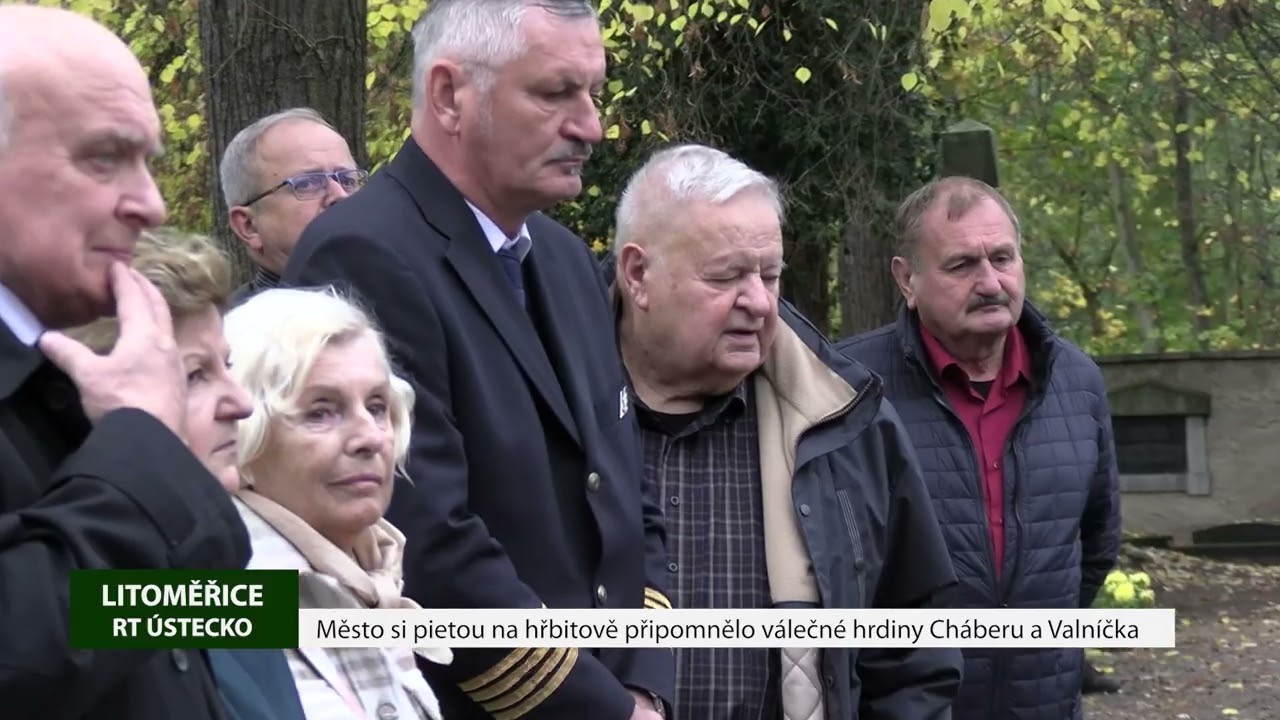 LITOMĚŘICE: Město si pietou na hřbitově připomnělo válečné hrdiny Cháberu a Valníčka