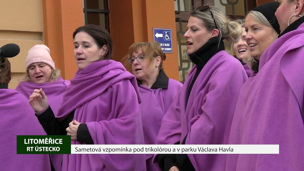 LITOMĚŘICE: Sametová vzpomínka pod trikolórou a v parku Václava Havla