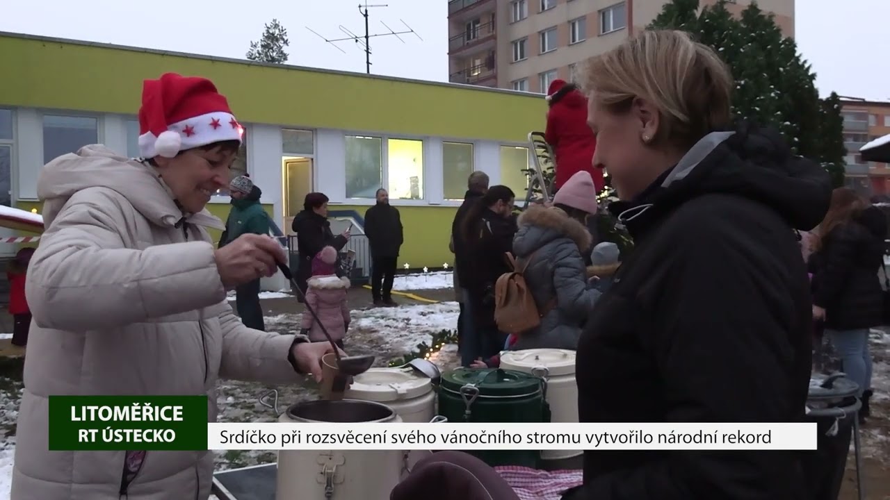 LITOMĚŘICE: Srdíčko při rozsvěcení svého vánočního stromu vytvořilo národní rekord