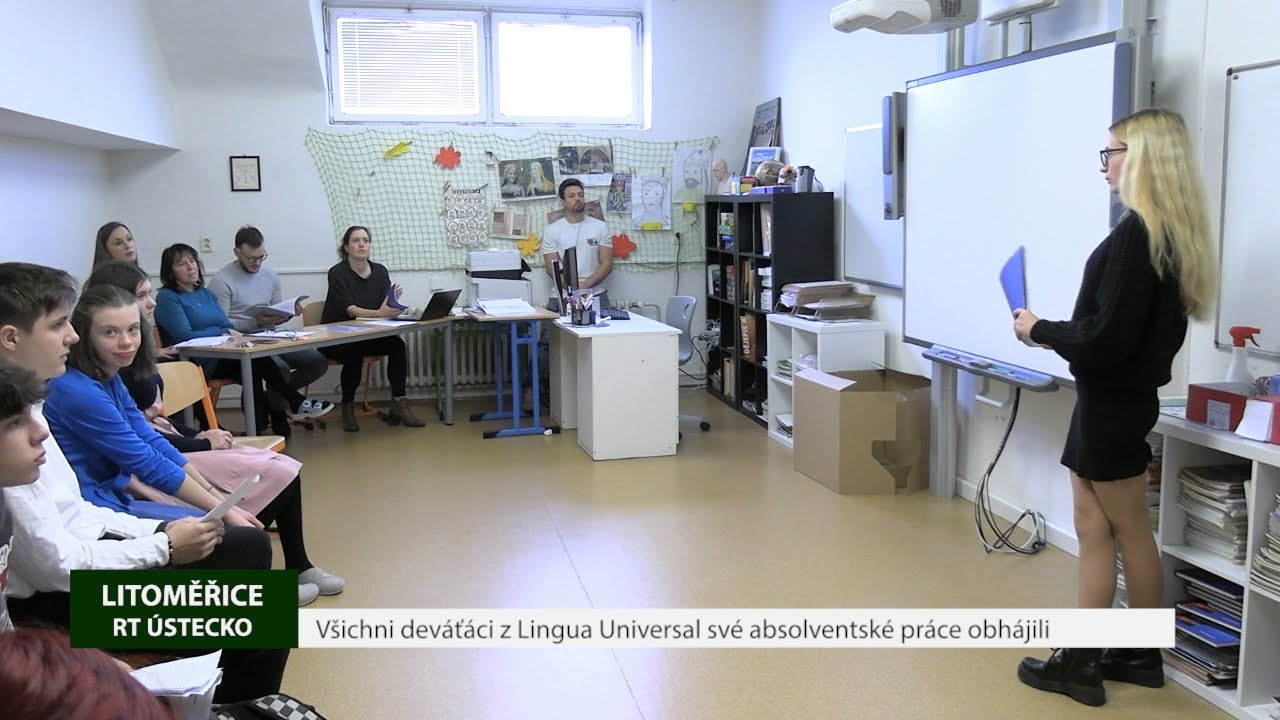 LITOMĚŘICE: Všichni deváťáci z Lingua Universal své absolventské práce obhájili
