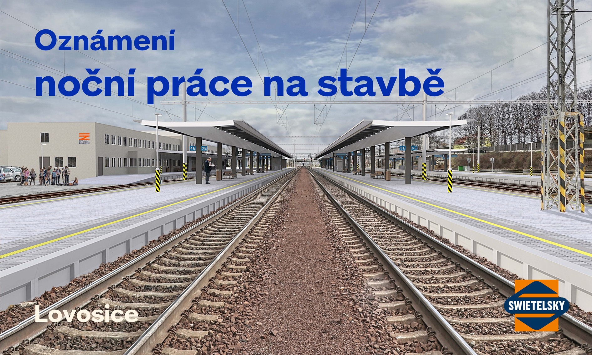 Noční klid v Lovosicích mohou narušit stavební práce na nádraží