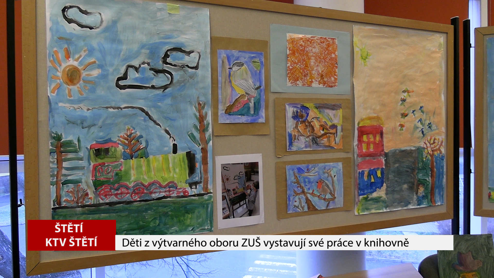 ŠTĚTÍ: Děti z výtvarného oboru ZUŠ vystavují své práce v knihovně