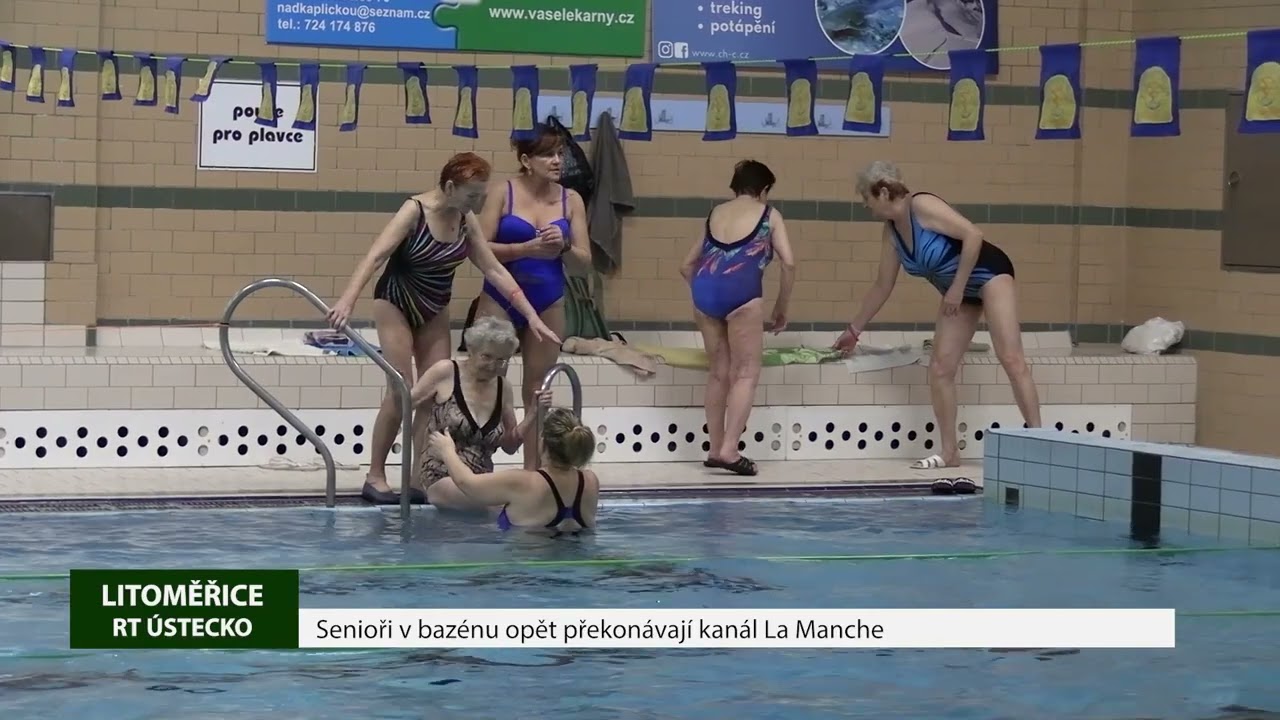 LITOMĚŘICE: Senioři v bazénu opět překonávají kanál La Manche