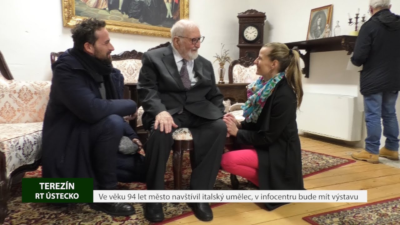 TEREZÍN: Ve věku 94 let město navštívil italský umělec, v infocentru bude mít výstavu
