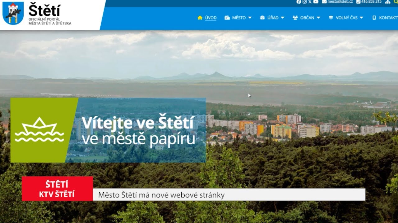 ŠTĚTÍ: Město Štětí má nové webové stránky