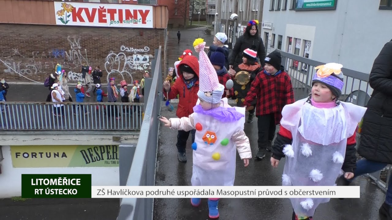 LITOMĚŘICE: ZŠ Havlíčkova podruhé uspořádala Masopustní průvod s občerstvením