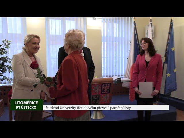 LITOMĚŘICE: Studenti Univerzity třetího věku převzali pamětní listy