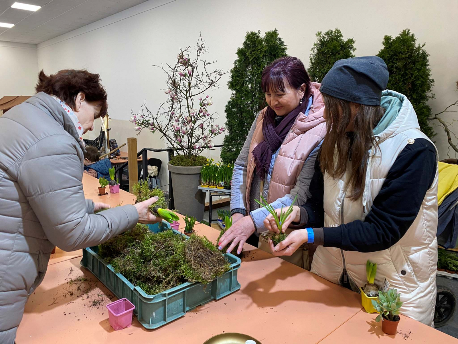 Na Tržnici Zahrady Čech si můžete ZDARMA vyrobit jarní květinové dekorace