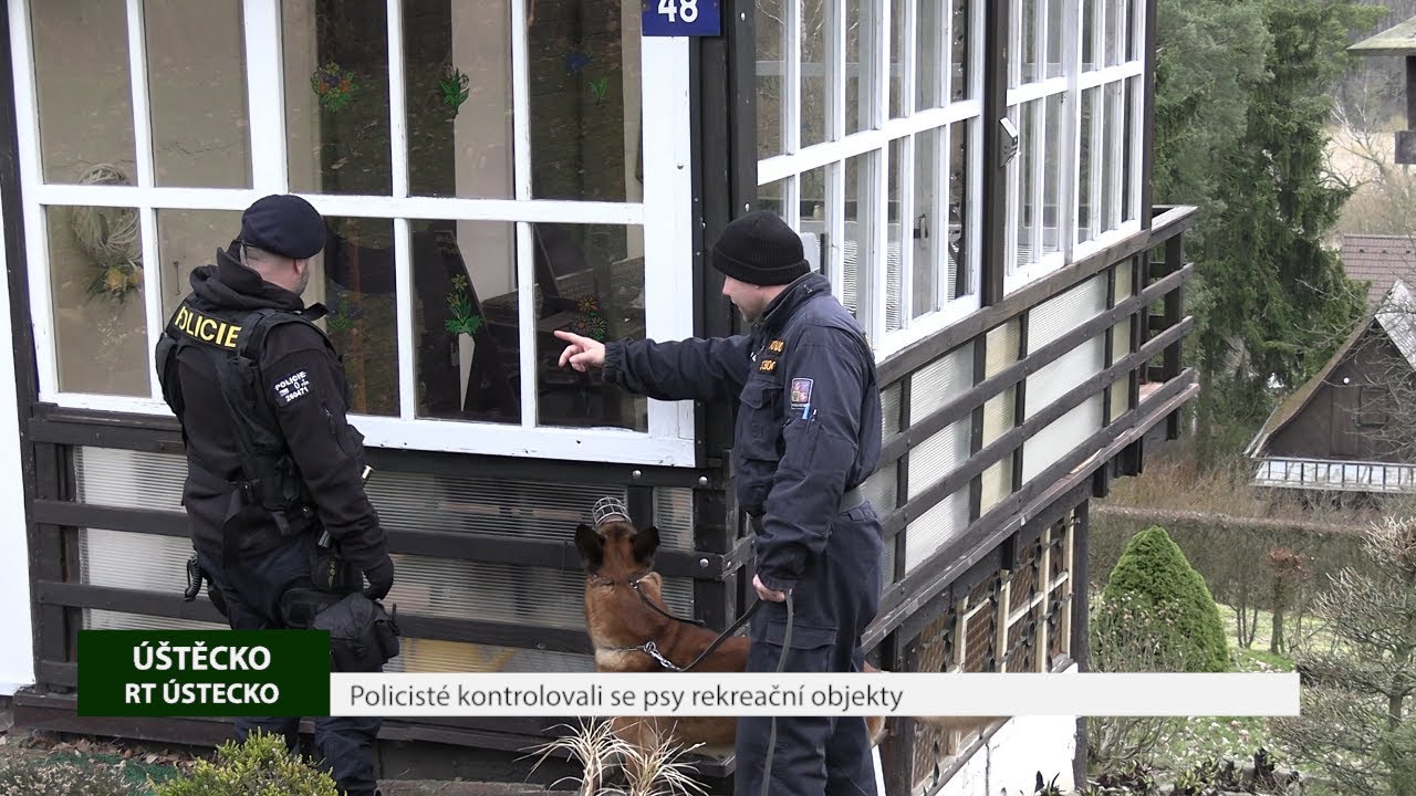 ÚŠTĚCKO: Policisté kontrolovali se psy rekreační objekty