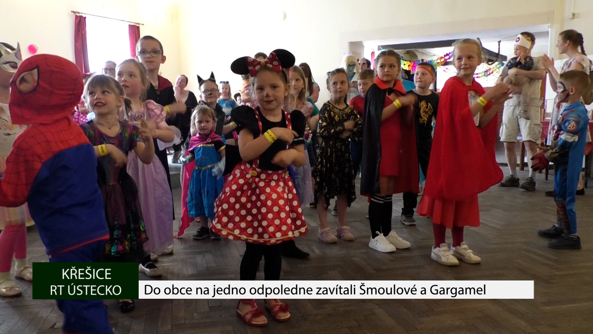 KŘEŠICE: Do obce na jedno odpoledne zavítali Šmoulové a Gargamel