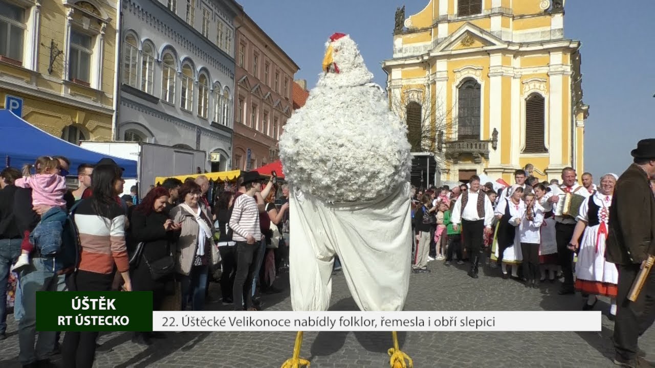 ÚŠTĚK: 22. Úštěcké Velikonoce nabídly folklor, řemesla i obří slepici