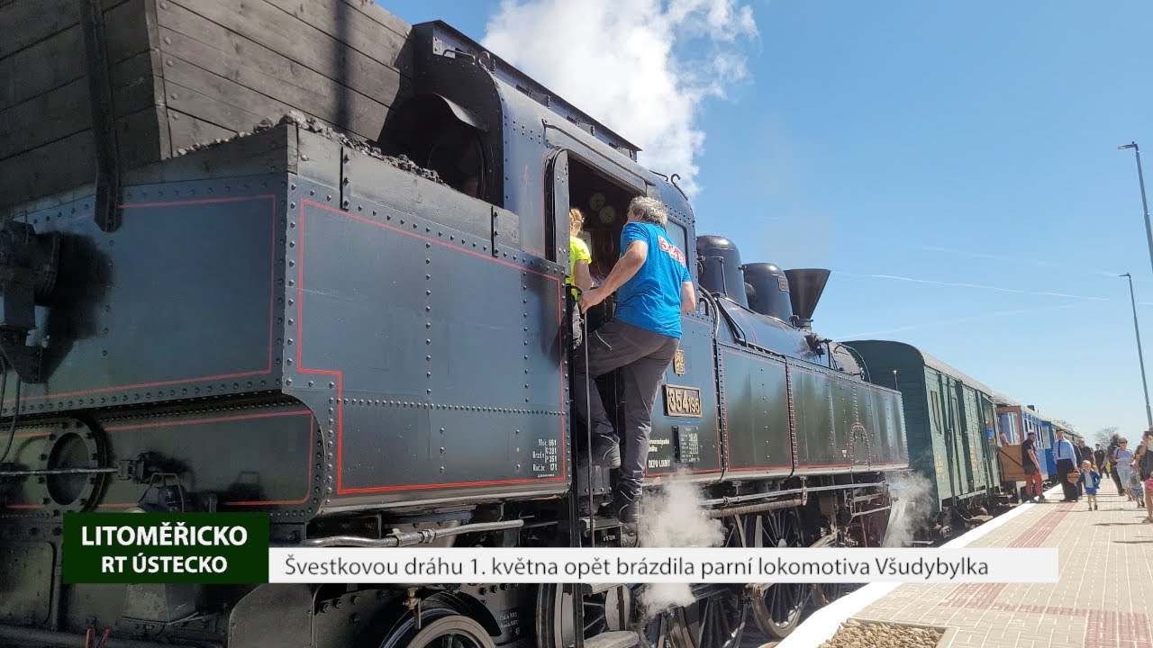LITOMĚŘICKO: Švestkovou dráhu 1. května opět brázdila parní lokomotiva Všudybylka