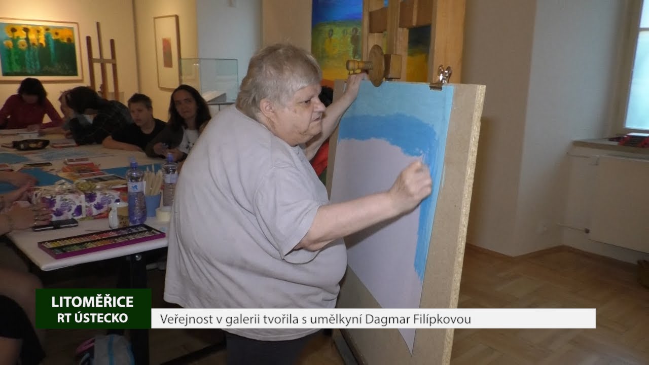 LITOMĚŘICE: Veřejnost v galerii tvořila s umělkyní Dagmar Filípkovou