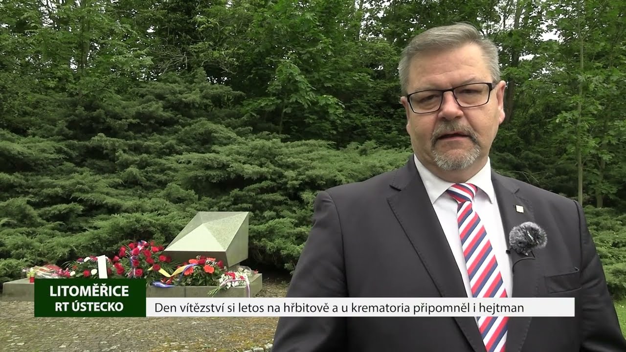 LITOMĚŘICE: Den vítězství si letos na hřbitově a u krematoria připomněl i hejtman