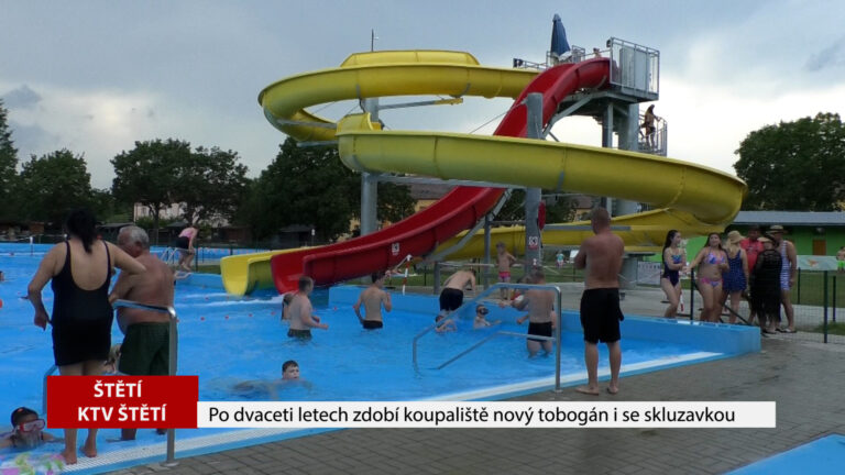 ŠTĚTÍ: Po dvaceti letech zdobí koupaliště nový tobogán i se skluzavkou