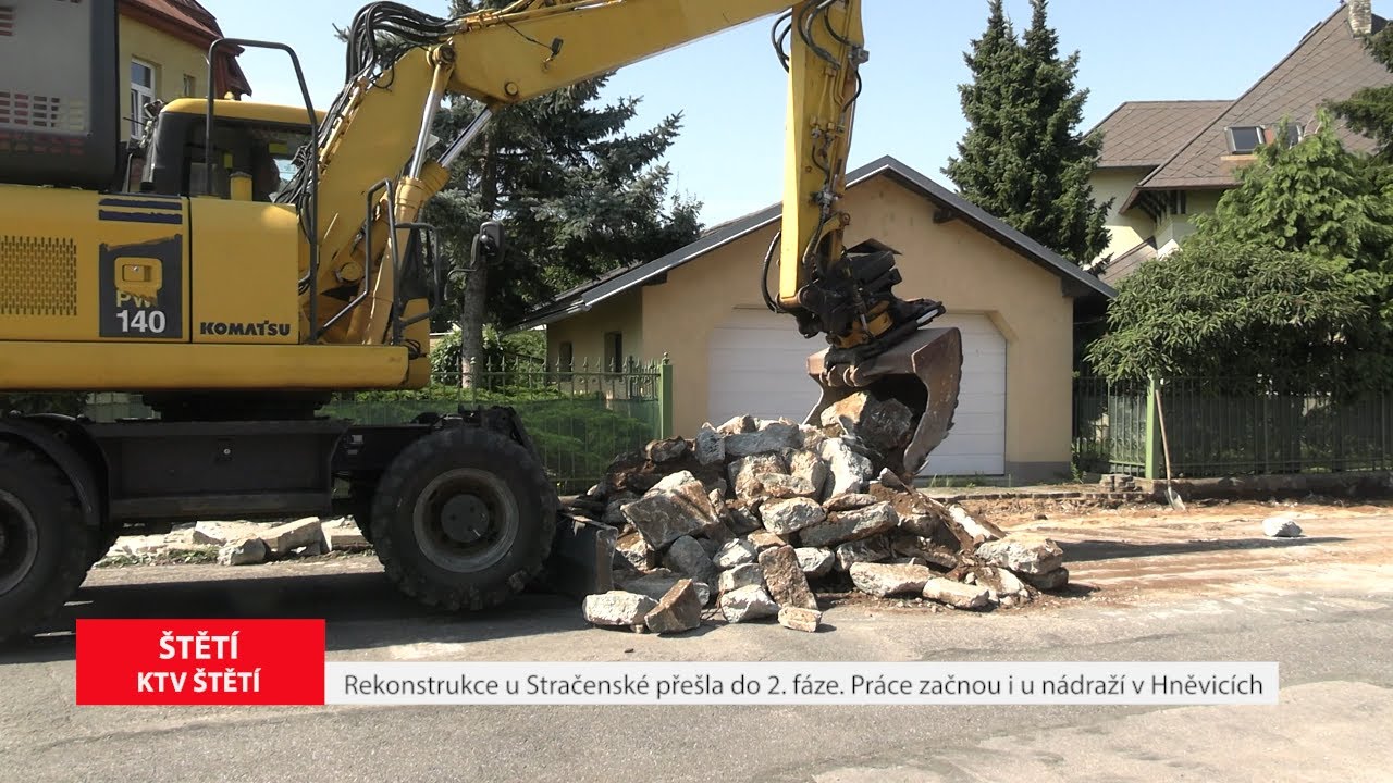 ŠTĚTÍ: Rekonstrukce u Stračenské přešla do 2. fáze. Práce začnou i u nádraží v Hněvic