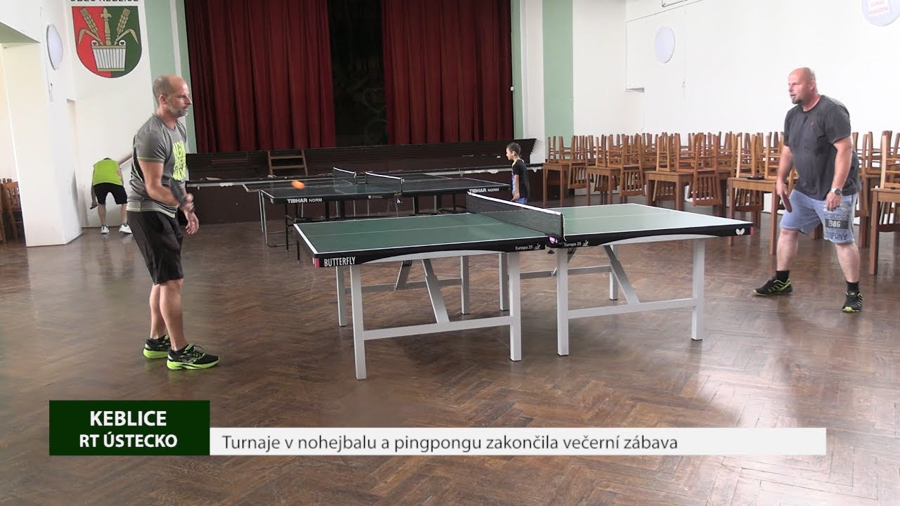 KEBLICE: Turnaje v nohejbalu a pingpongu zakončila večerní zábava