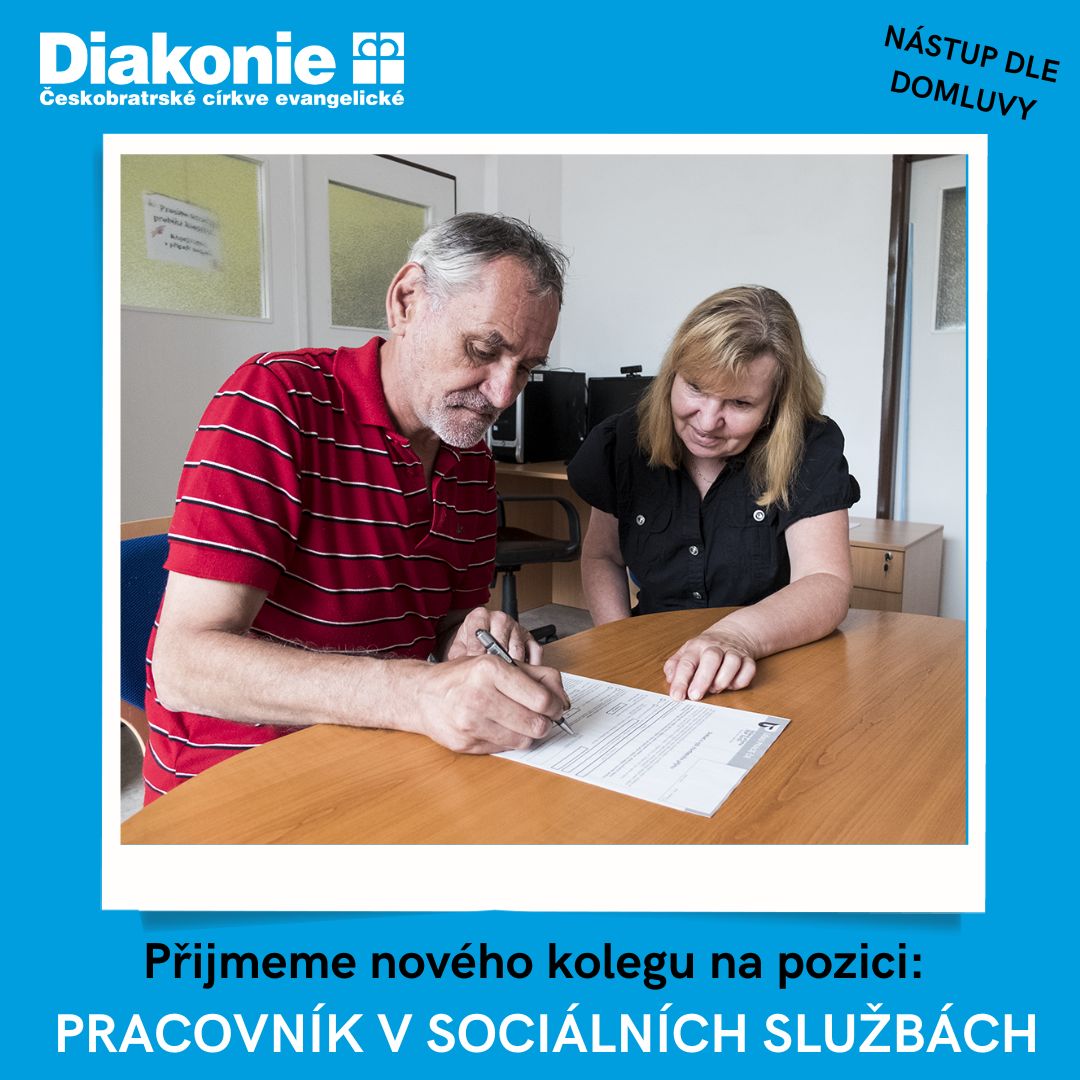 Volná místa: Pracovník v sociálních službách Diakonie Litoměřice