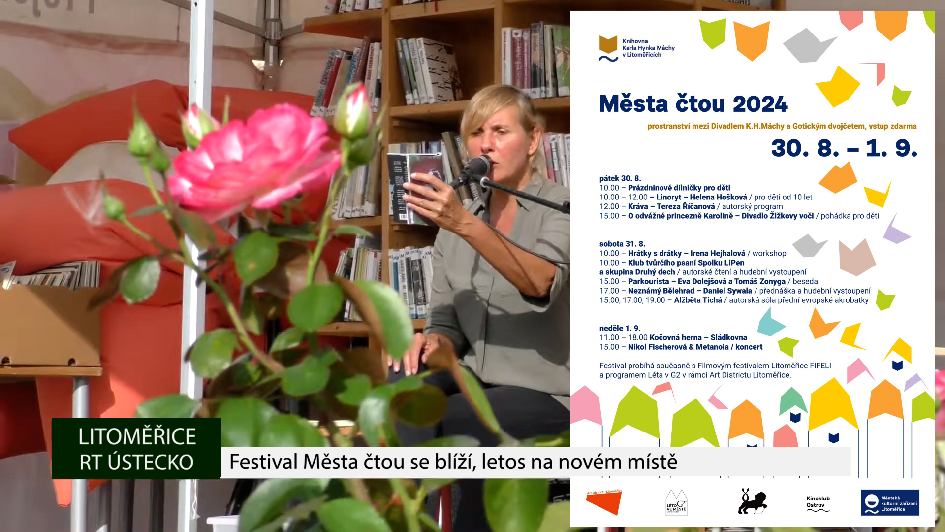 LITOMĚŘICE: Festival Města čtou se blíží, letos na novém místě