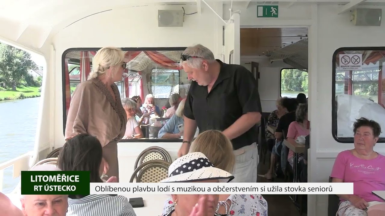 LITOMĚŘICE: Oblíbenou plavbu lodí s muzikou a občerstvením si užila stovka seniorů