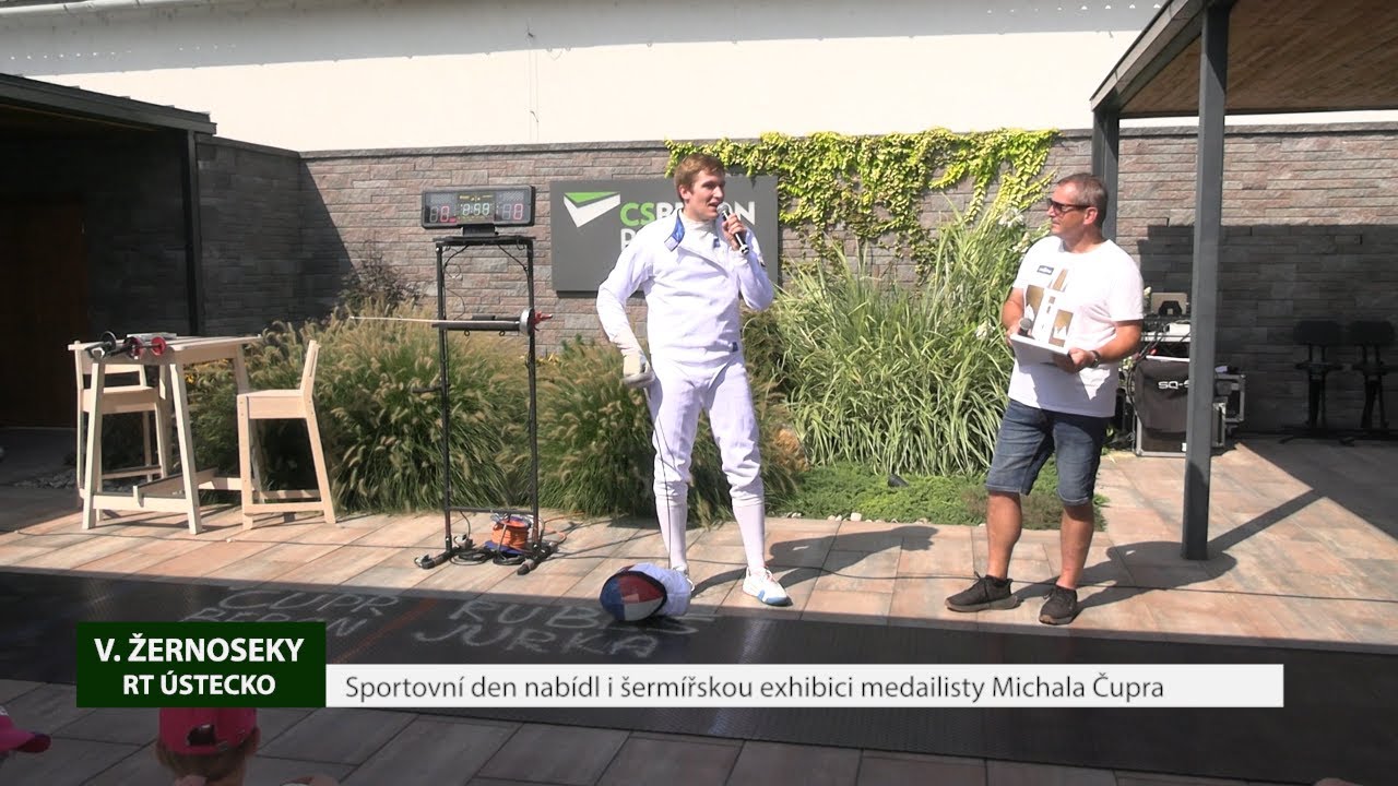 V. ŽERNOSEKY: Sportovní den nabídl i šermířskou exhibici medailisty Michala Čupra