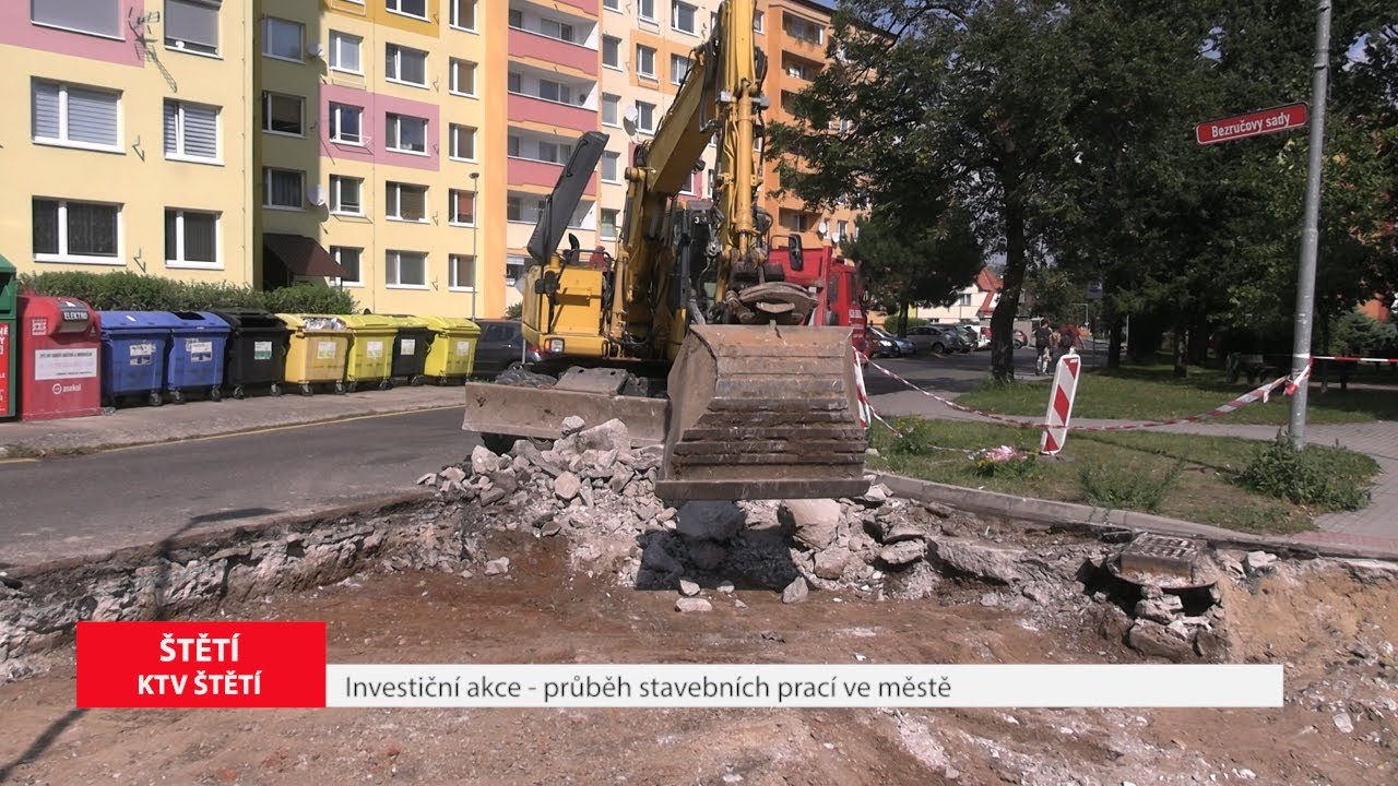 ŠTĚTÍ: Investiční akce – průběh stavebních prací ve městě