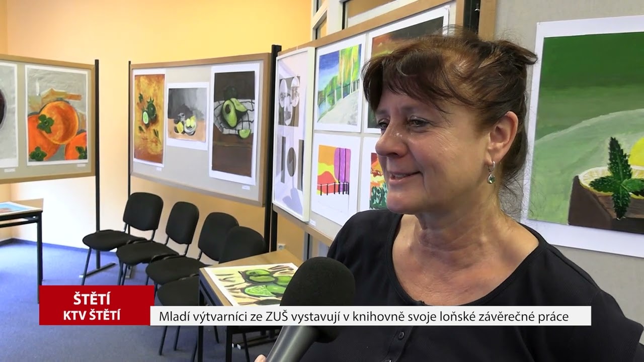 ŠTĚTÍ: Mladí výtvarníci ze ZUŠ vystavují v knihovně svoje loňské závěrečné práce