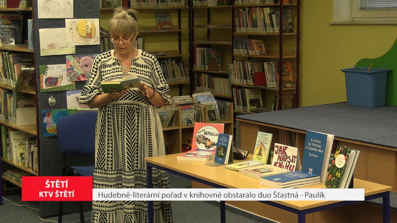 ŠTĚTÍ: Hudebně-literární pořad v knihovně obstaralo duo Šťastná – Paulík
