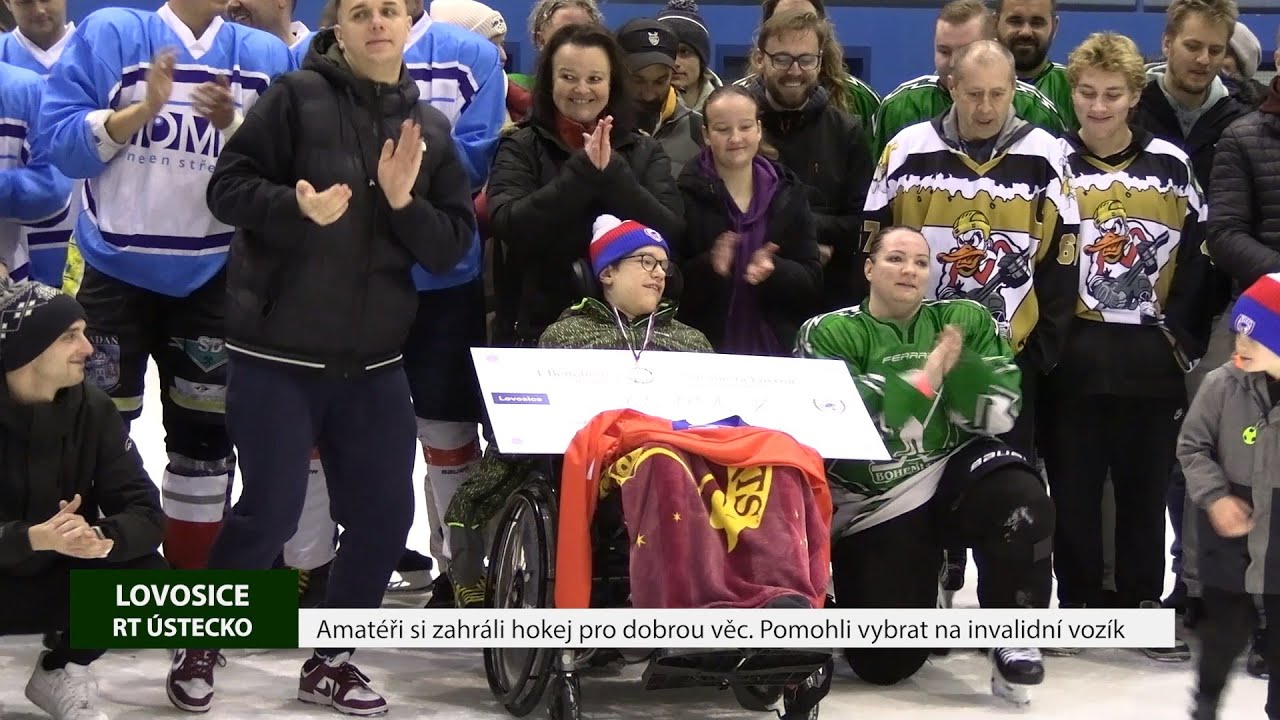 LOVOSICE: Amatéři si zahráli hokej pro dobrou věc. Pomohli vybrat na invalidní vozík
