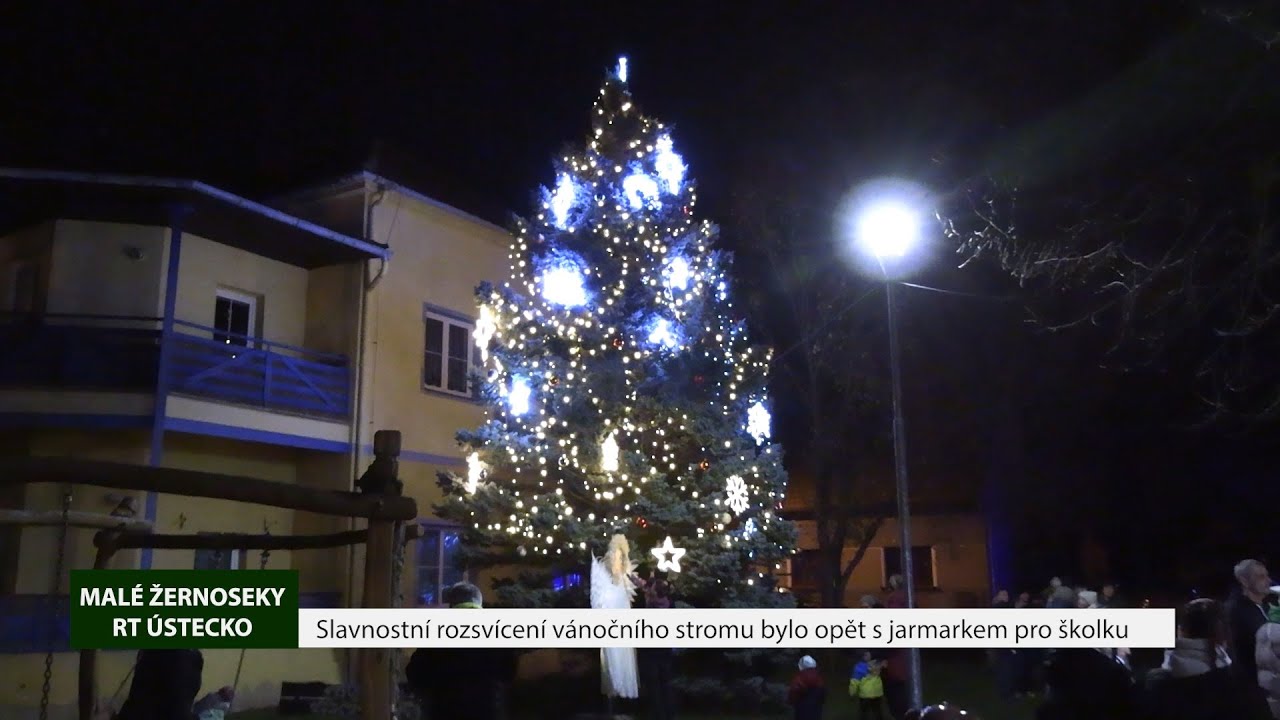 MALÉ ŽERNOSEKY: Slavnostní rozsvícení vánočního stromu bylo opět s jarmarkem pro školku