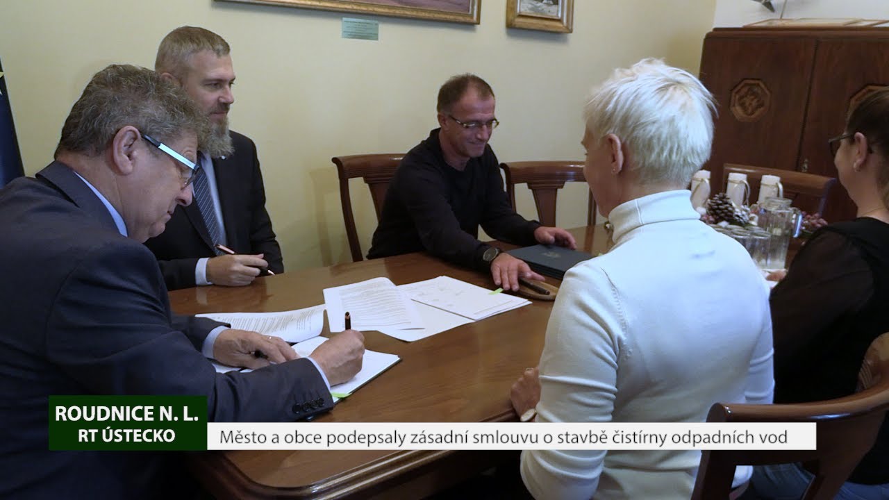 ROUDNICE N. L.: Město a obce podepsaly zásadní smlouvu o stavbě čistírny odpadních vod