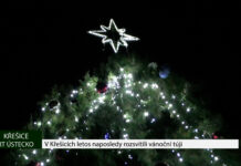 KŘEŠICE: V Křešicích letos naposledy rozsvítili vánoční túji