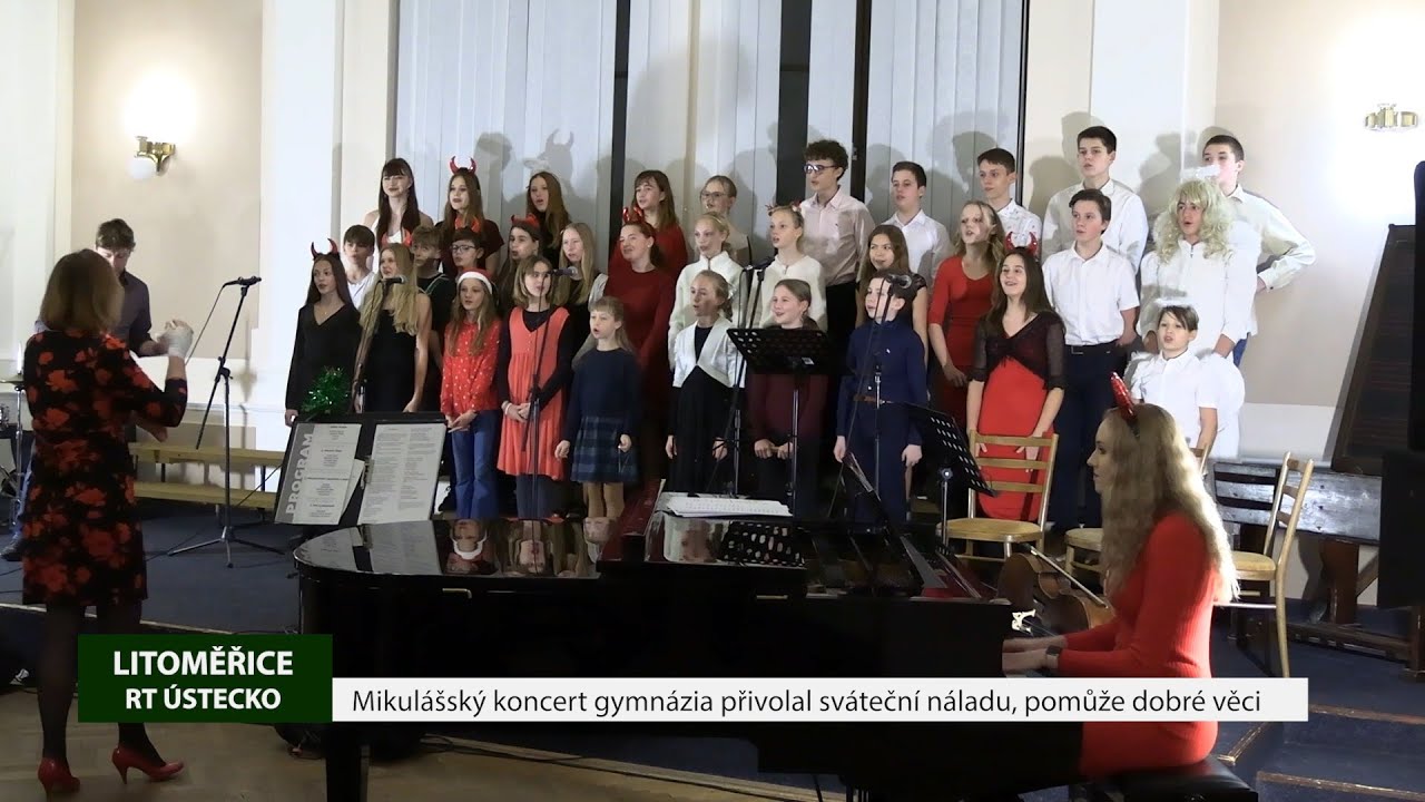 LITOMĚŘICE: Mikulášský koncert gymnázia přivolal sváteční náladu, pomůže dobré věci