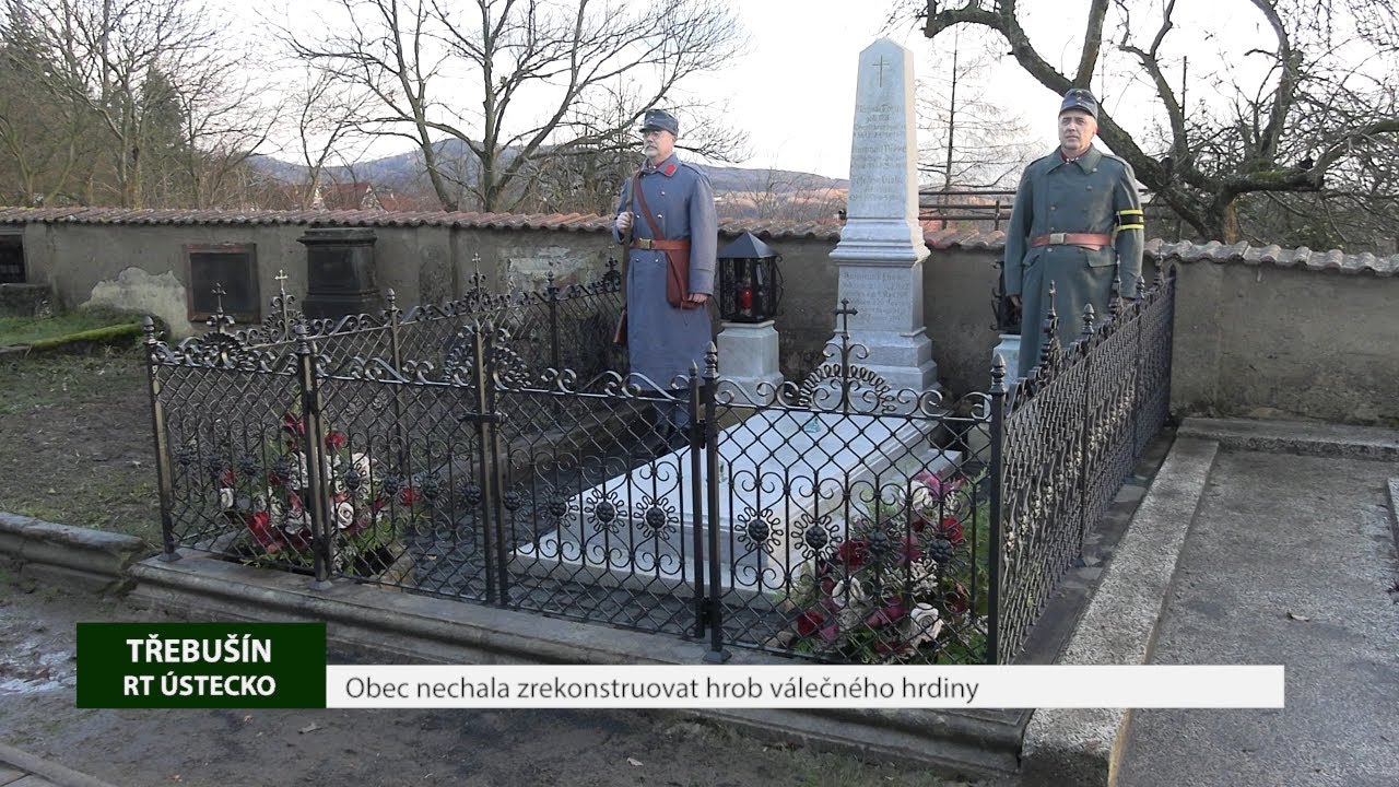 TŘEBUŠÍN: Obec nechala zrekonstruovat hrob válečného hrdiny