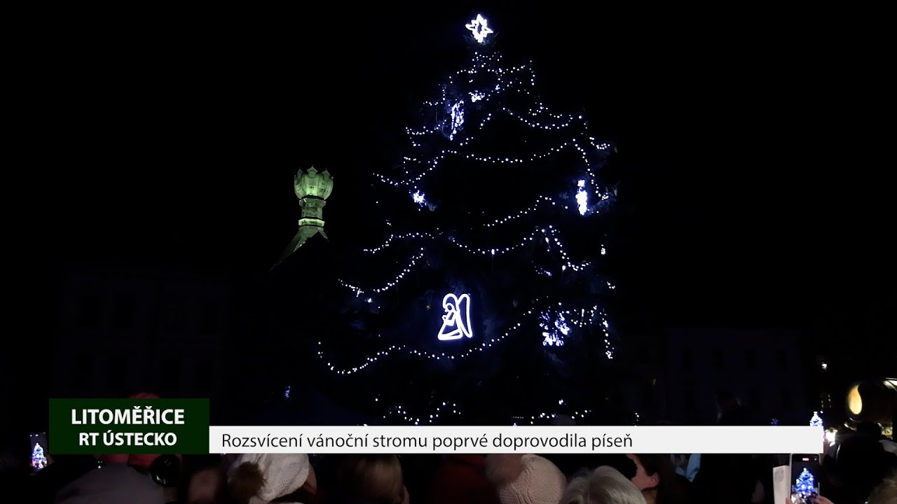LITOMĚŘICE: Rozsvícení vánoční stromu poprvé doprovodila píseň