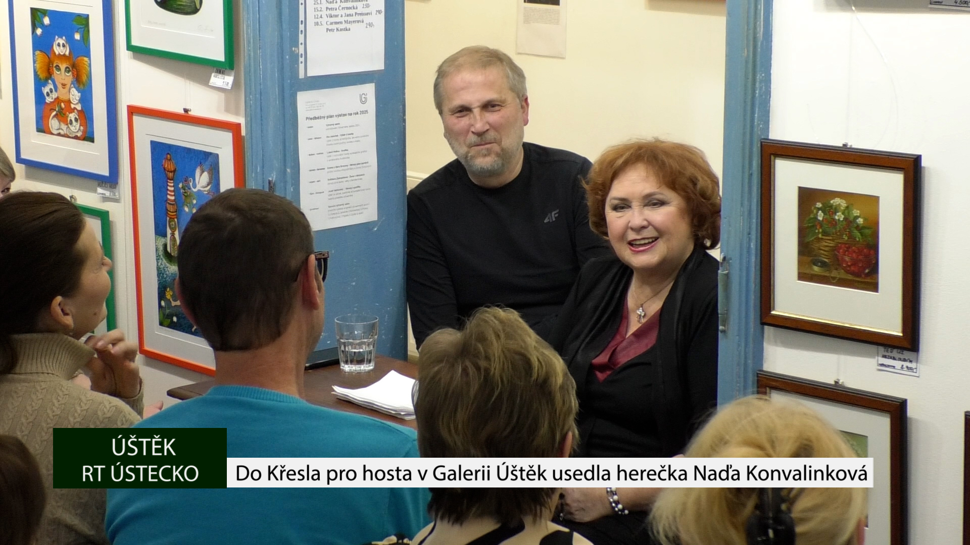 ÚŠTĚK: Do Křesla pro hosta v Galerii Úštěk usedla herečka Naďa Konvalinková