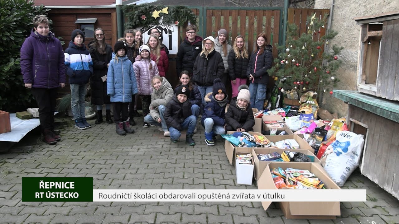 ŘEPNICE: Roudničtí školáci obdarovali opuštěná zvířata v útulku