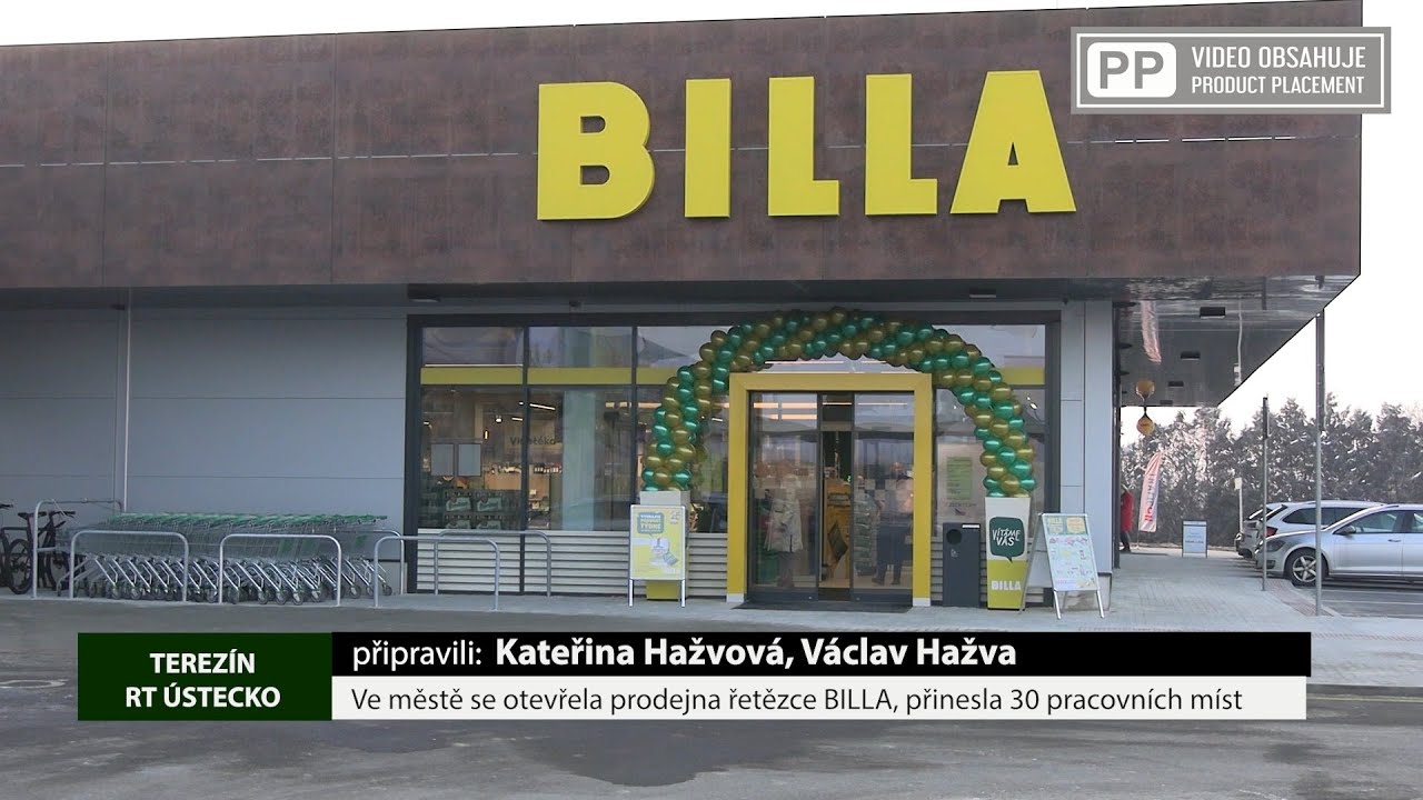 TEREZÍN: Ve městě se otevřela prodejna řetězce BILLA, přinesla 30 pracovních míst