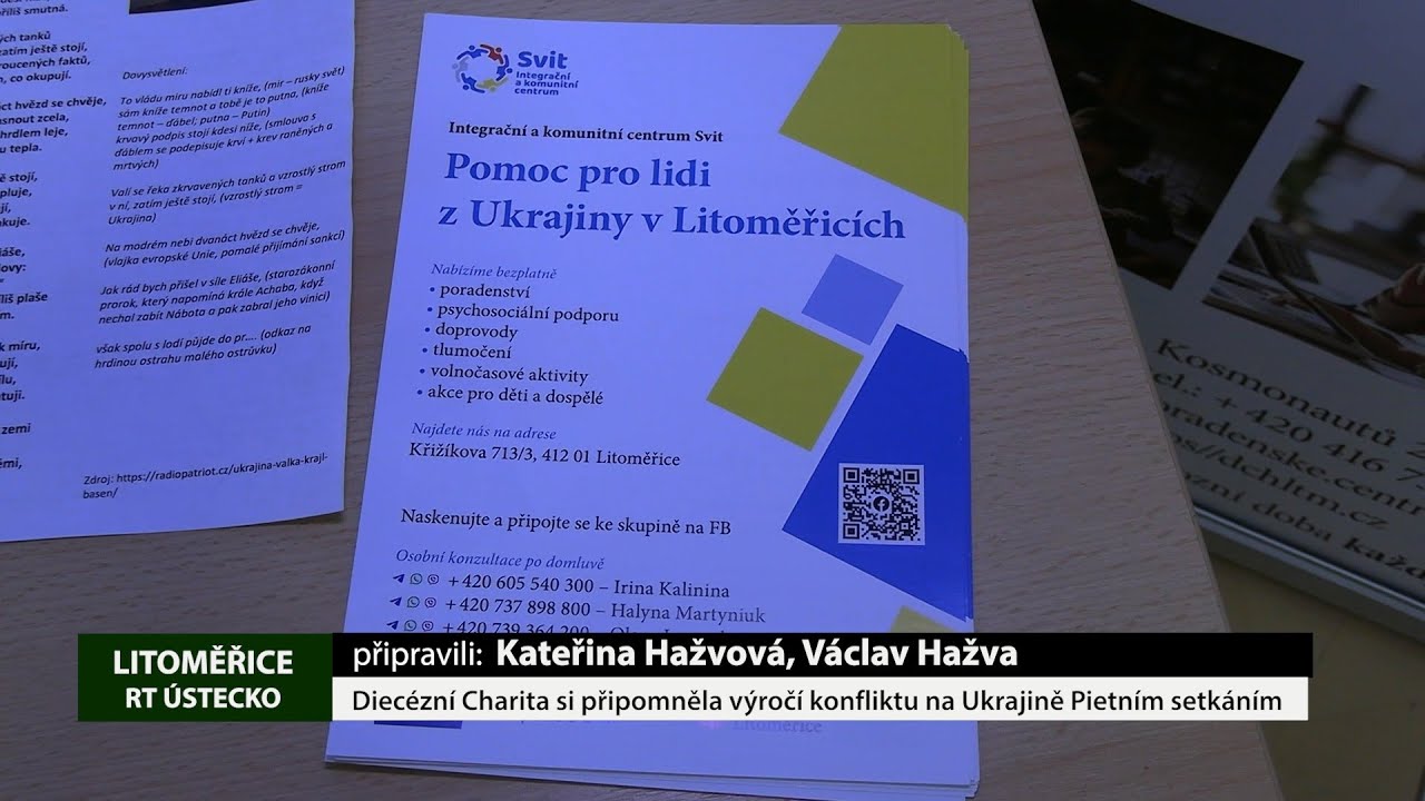 LITOMĚŘICE: Diecézní Charita si připomněla výročí konfliktu na Ukrajině Pietním setkáním