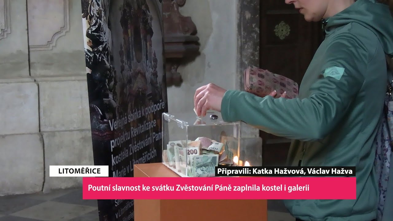 LITOMĚŘICE: Poutní slavnost ke svátku Zvěstování Páně zaplnila kostel i galerii