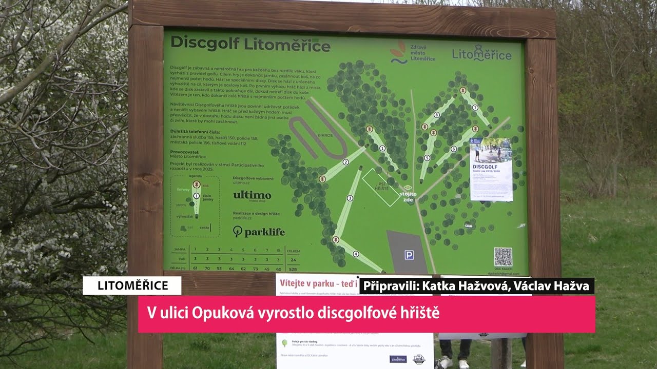 LITOMĚŘICE: V ulici Opuková vyrostlo discgolfové hřiště