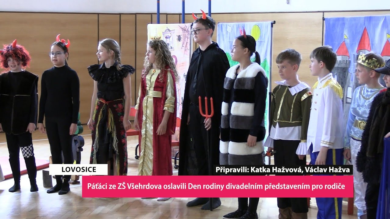 LOVOSICE: Páťáci ze ZŠ Všehrdova oslavili Den rodiny divadelním představením pro rodiče