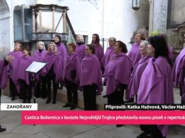 ZAHOŘANY: Cantica Bohemica v kostele Nejsvětější Trojice představila novou píseň v repertoáru