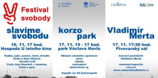 Festival svobody v Litoměřicích: Korzo park, studentský festival, koncert Merty i průvod se svíčkami