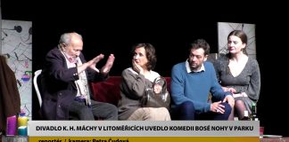 LITOMĚŘICE: Divadlo K. H. Máchy v Litoměřicích uvedlo komedii Bosé nohy v parku