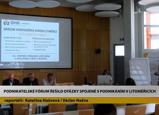 LITOMĚŘICE: Podnikatelské fórum řešilo otázky spojené s podnikáním ve městě